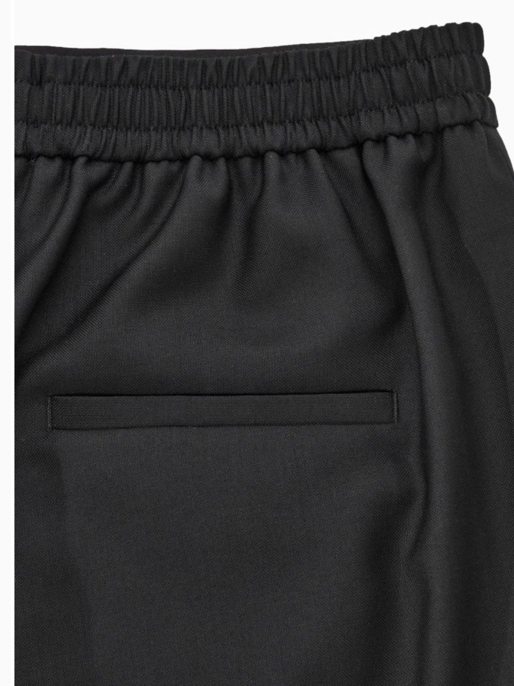 ELASTICATED WOOL STRAIGHT LEG PANTS - Picture 2 of 7